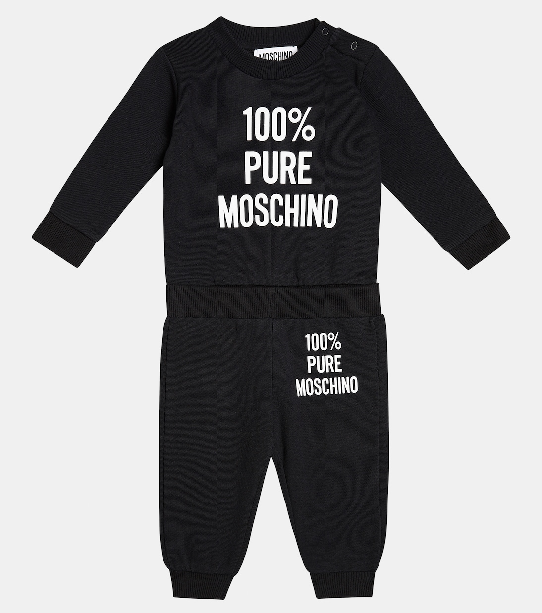 婴幼儿 — 印花棉质针织运动服 | Moschino Kids