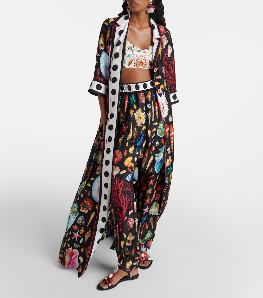 Capri printed silk satin robe | Dolce&Gabbana