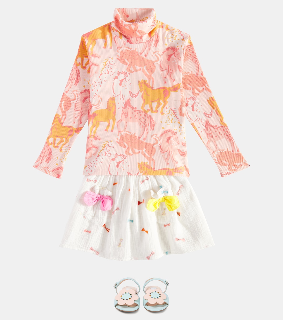 Printed cotton-blend turtleneck top | Stella McCartney Kids