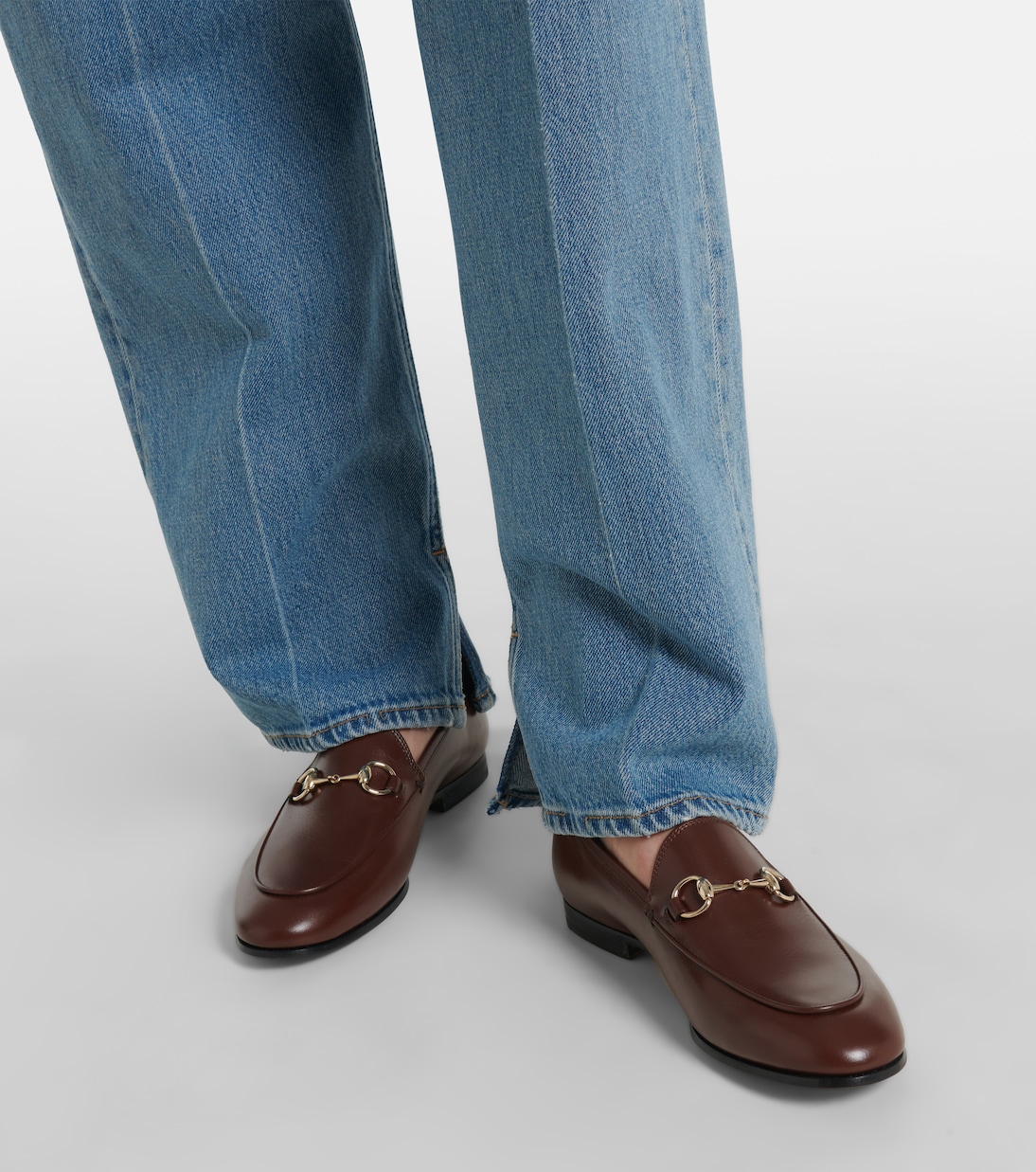 Loafers Gucci Jordaan Horsebit aus Leder | Gucci