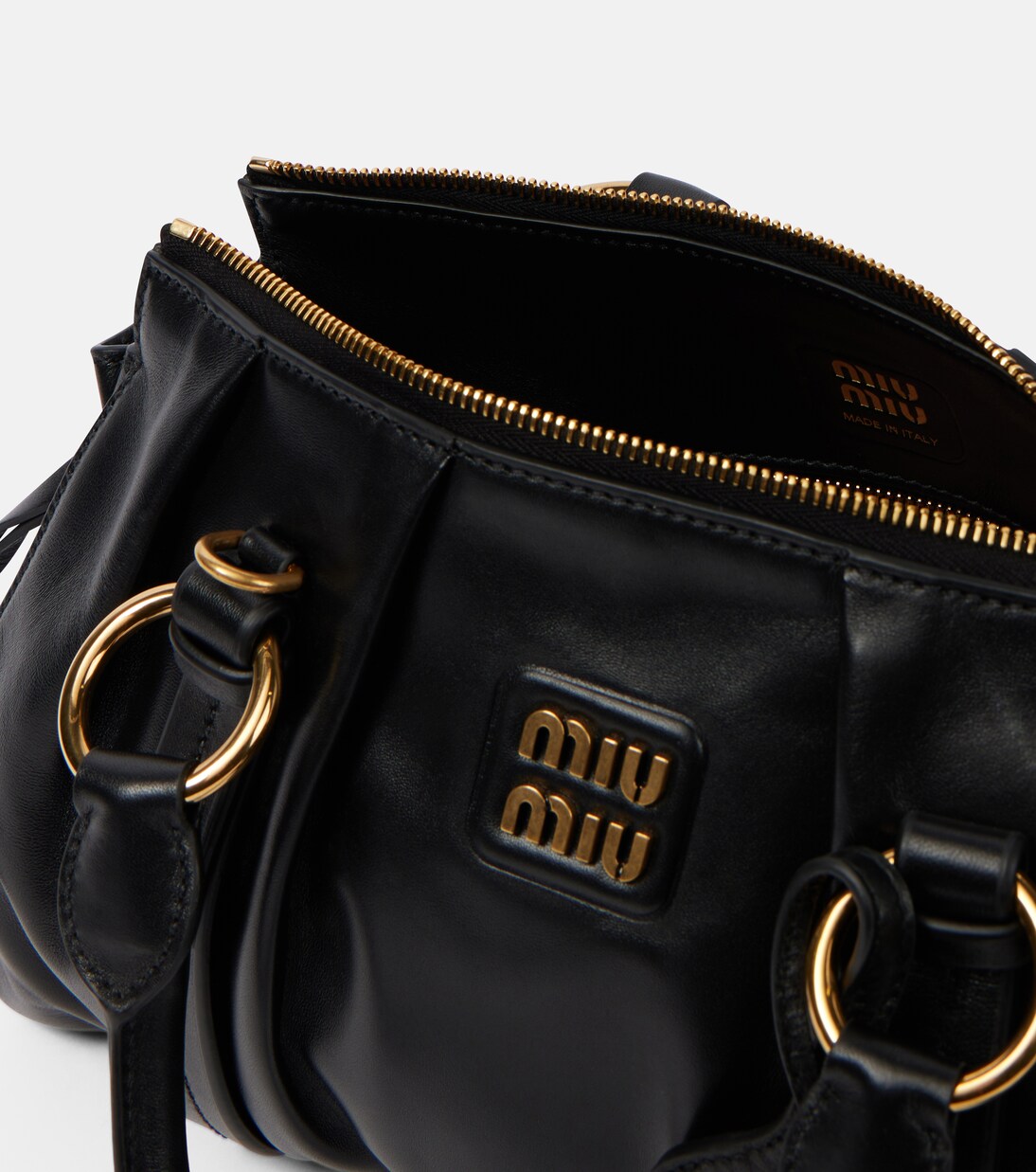 Joie Medium leather shoulder bag | Miu Miu