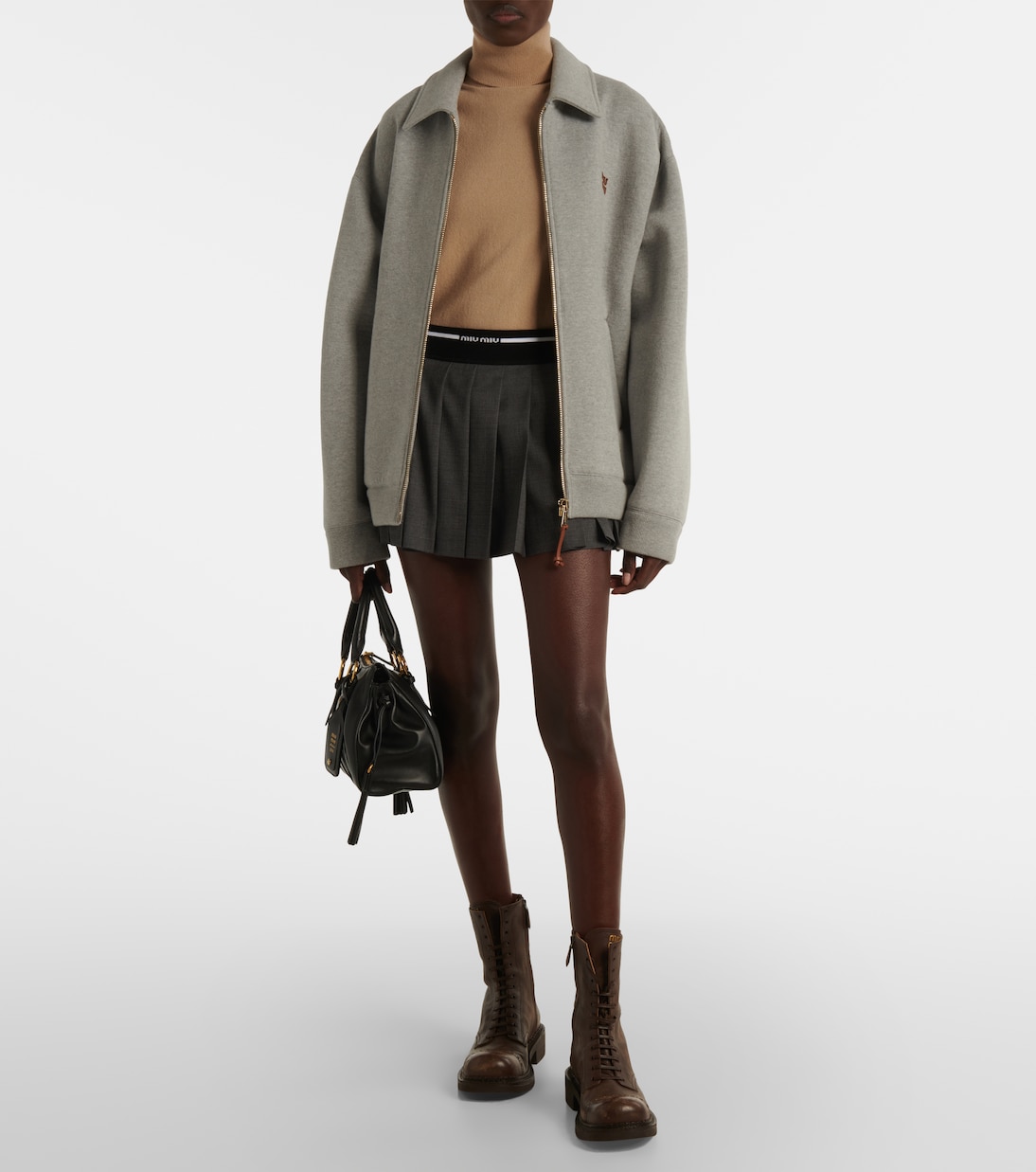 Joie Medium leather shoulder bag | Miu Miu