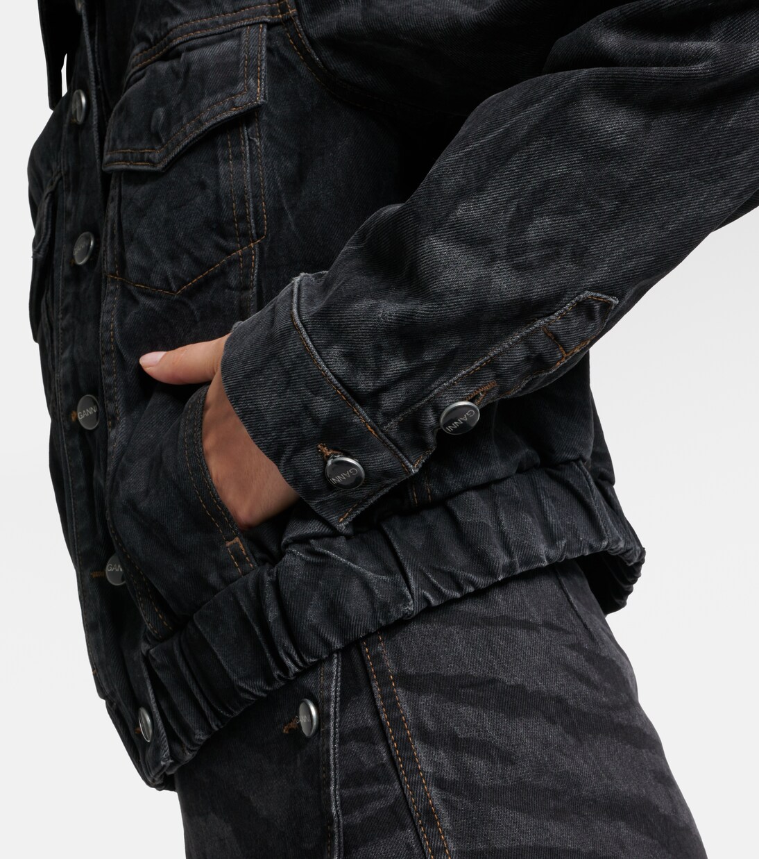 Printed denim jacket | Ganni