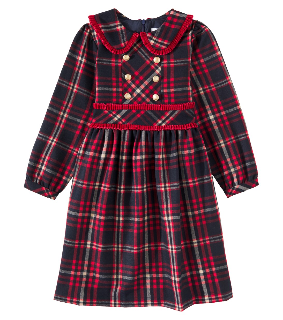 Ruffled tartan dress | Patachou