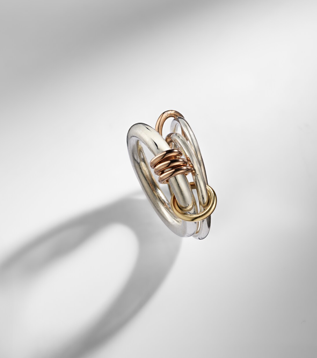 Orion sterling silver, 18kt gold, and 18kt rose gold ring | Spinelli Kilcollin