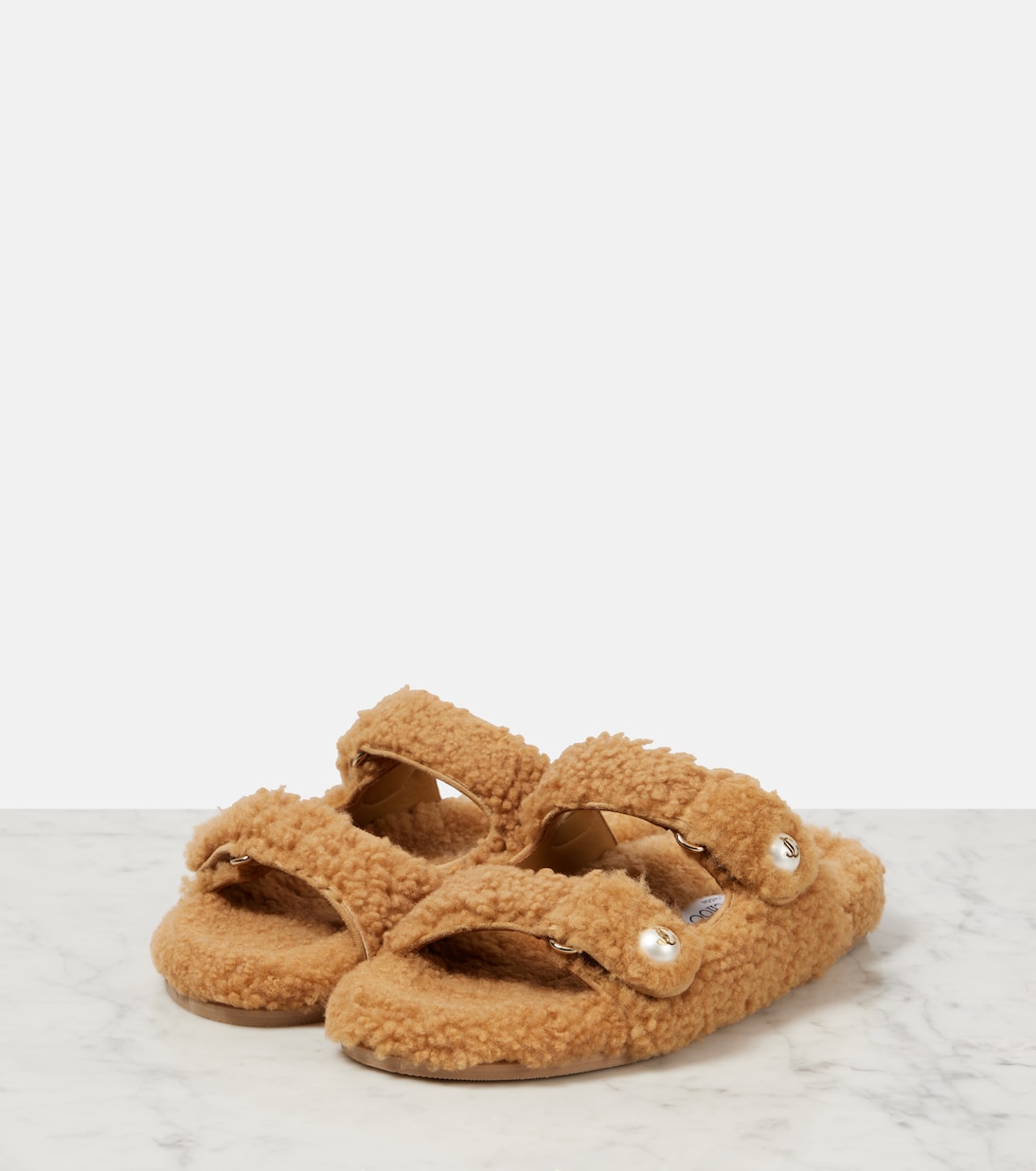 Sandalen Fayence aus Shearling | Jimmy Choo