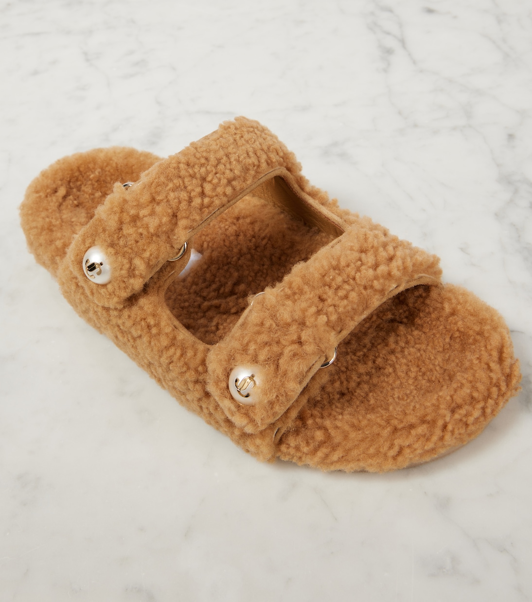 Sandalen Fayence aus Shearling | Jimmy Choo