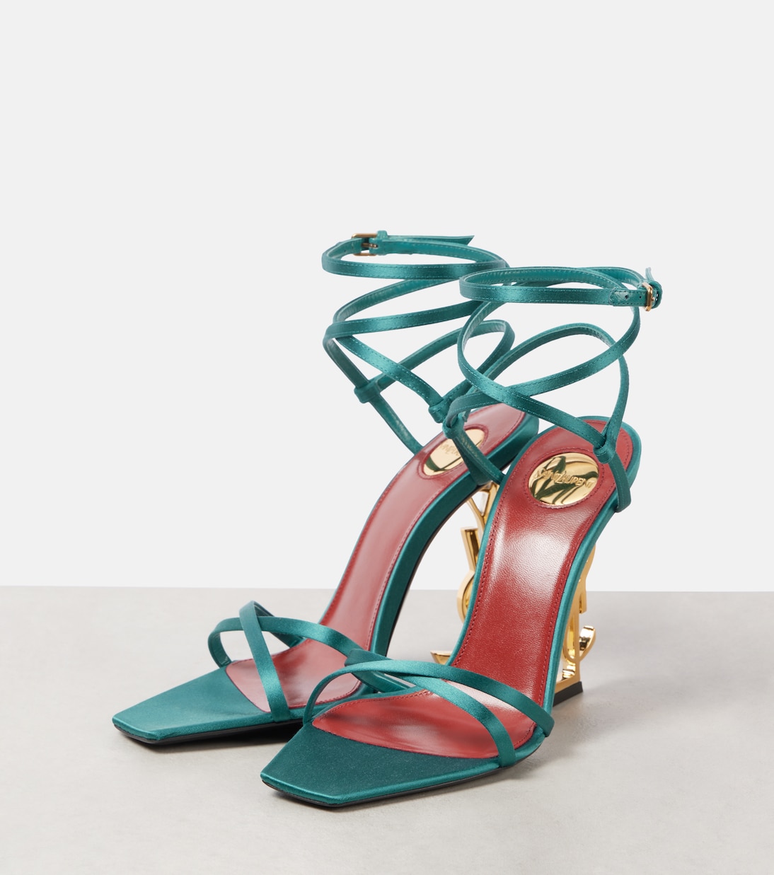 Sandales Opyum 110 en satin | Saint Laurent