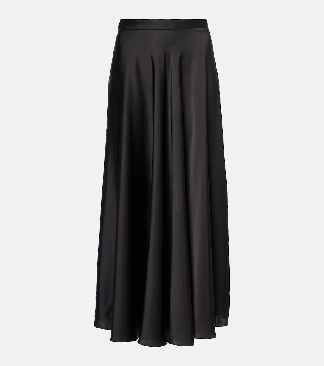 Asymmetric satin midi skirt | Balenciaga