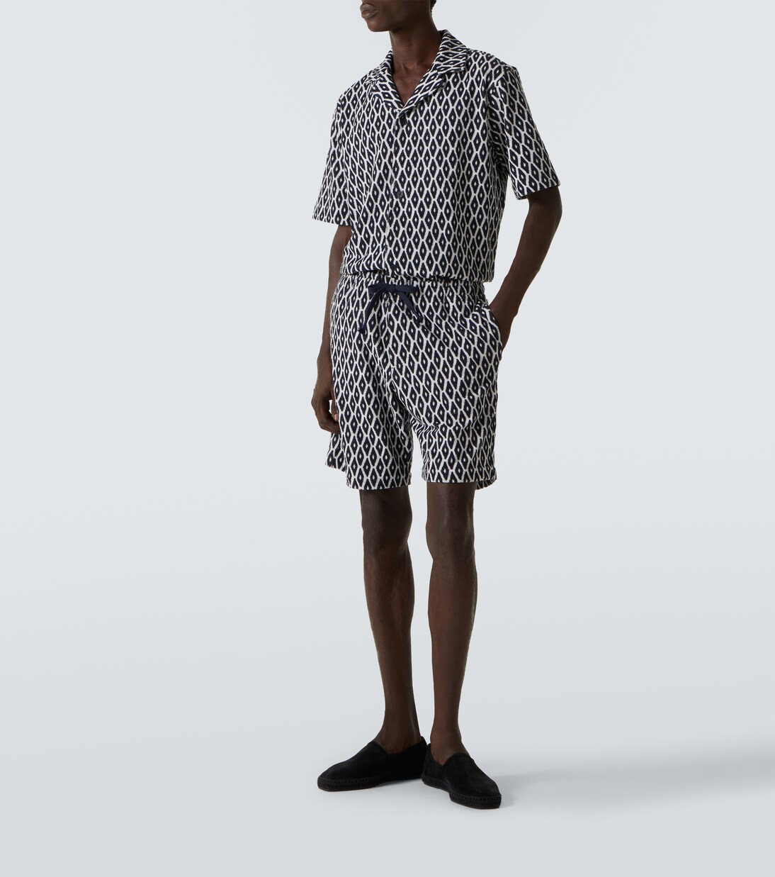 Printed cotton-blend terry shorts | Orlebar Brown