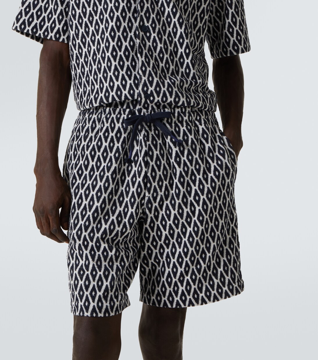 Printed cotton-blend terry shorts | Orlebar Brown