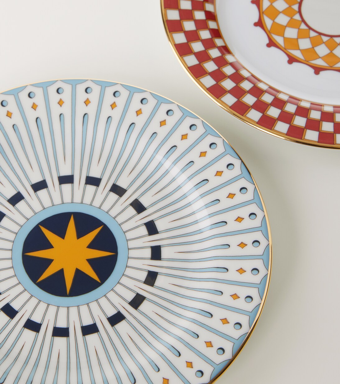 Solar set of 4 porcelain dessert plates | La DoubleJ