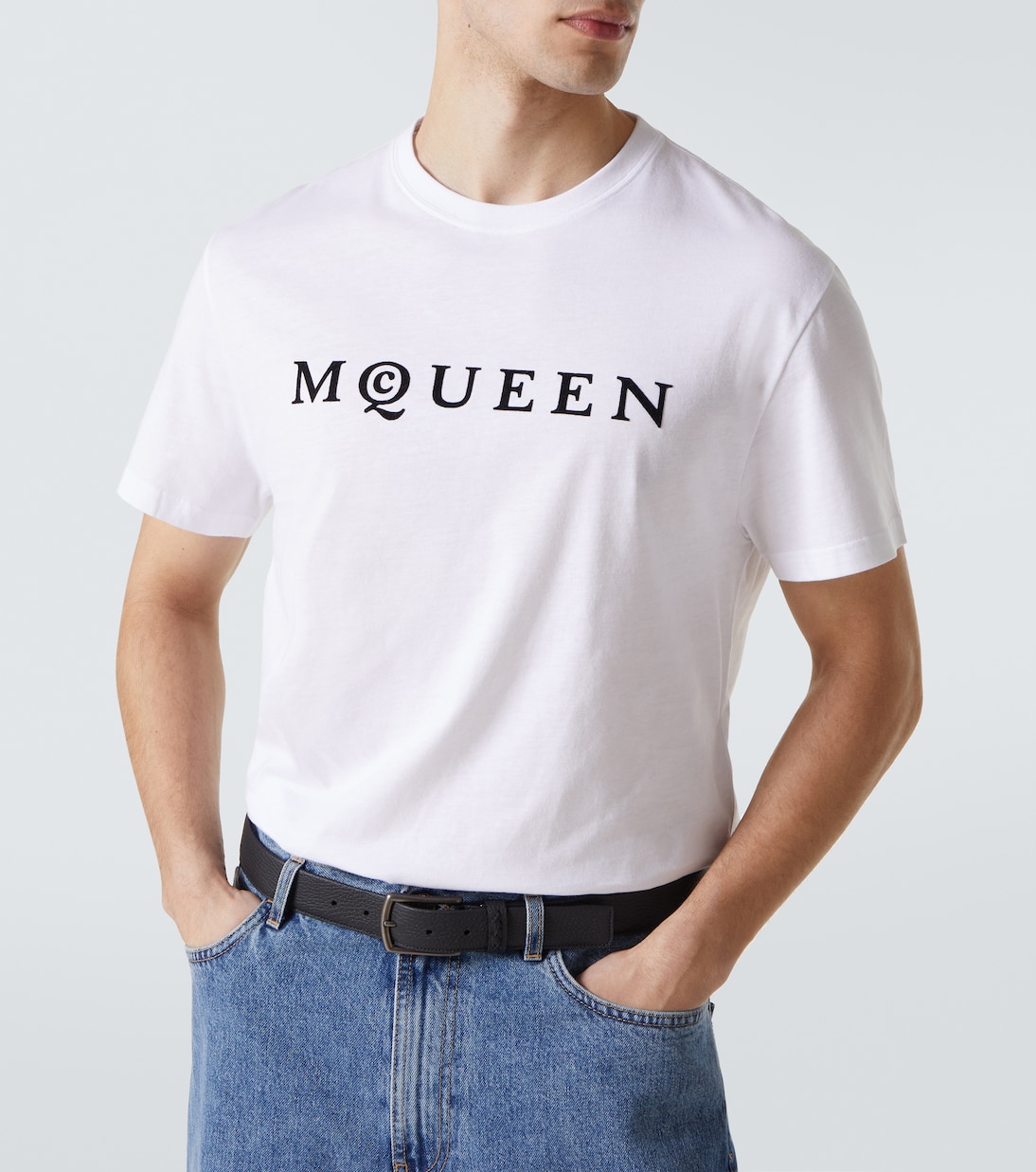Logo printed cotton T-shirt | McQueen