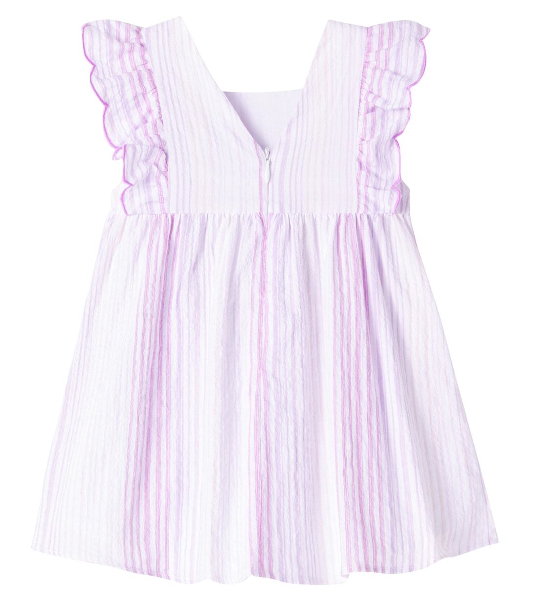 Baby striped ruffled cotton dress | Tartine et Chocolat