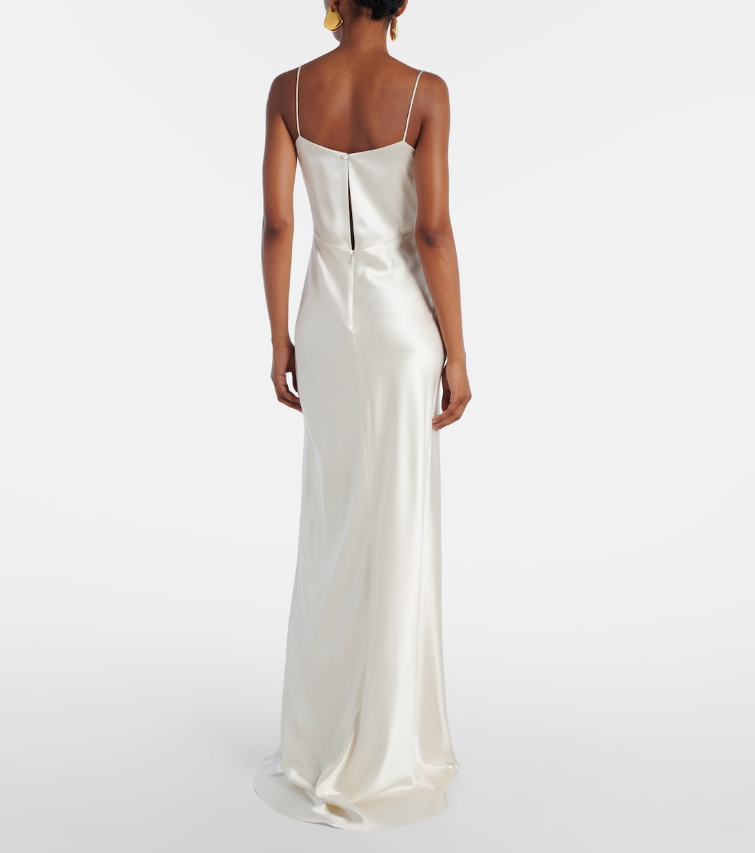 Vestido de fiesta de satén de seda | Max Mara