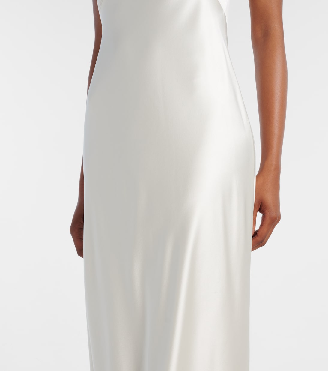 Vestido de fiesta de satén de seda | Max Mara