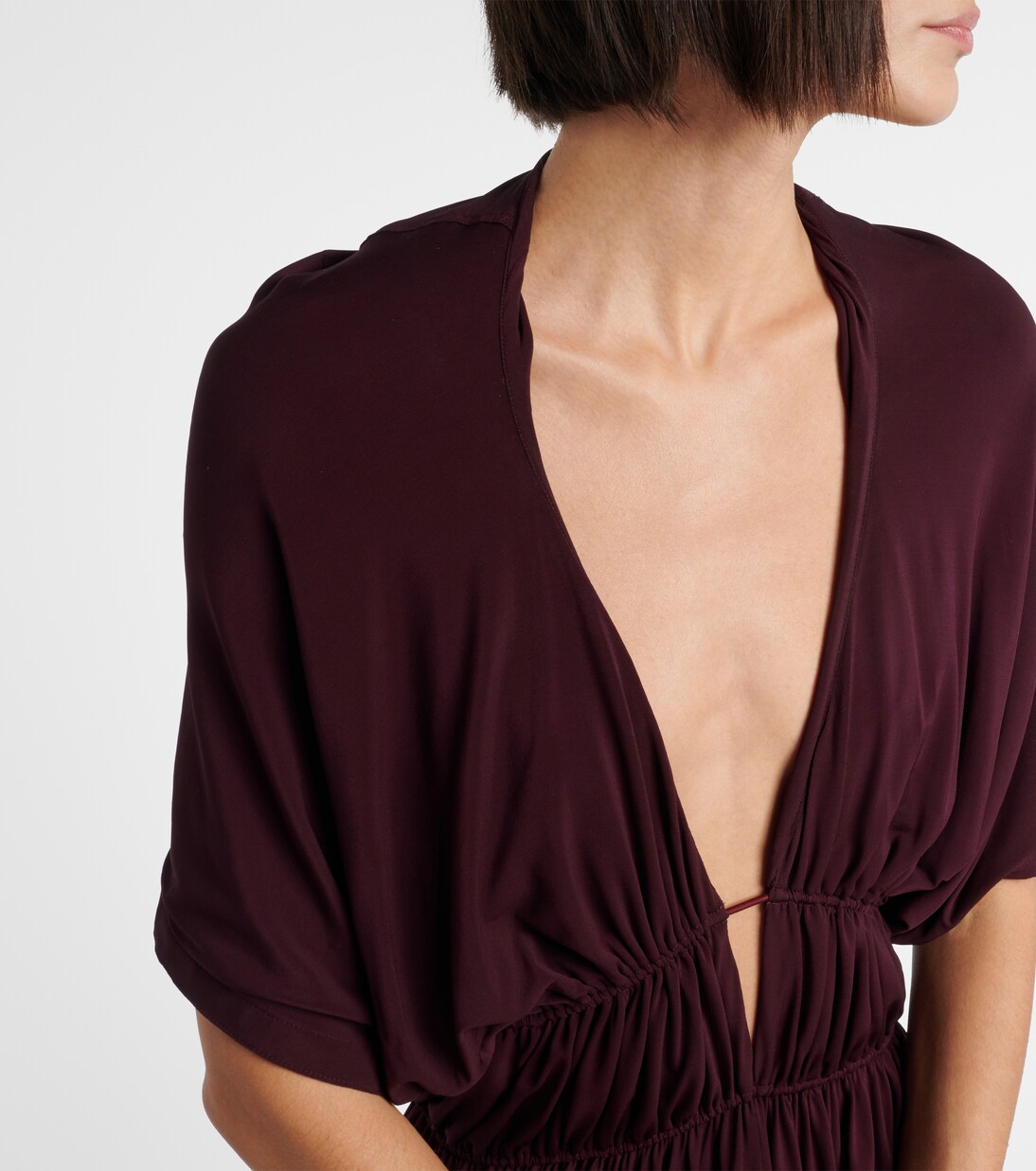 개더 오픈백 미니드레스 | Alaïa