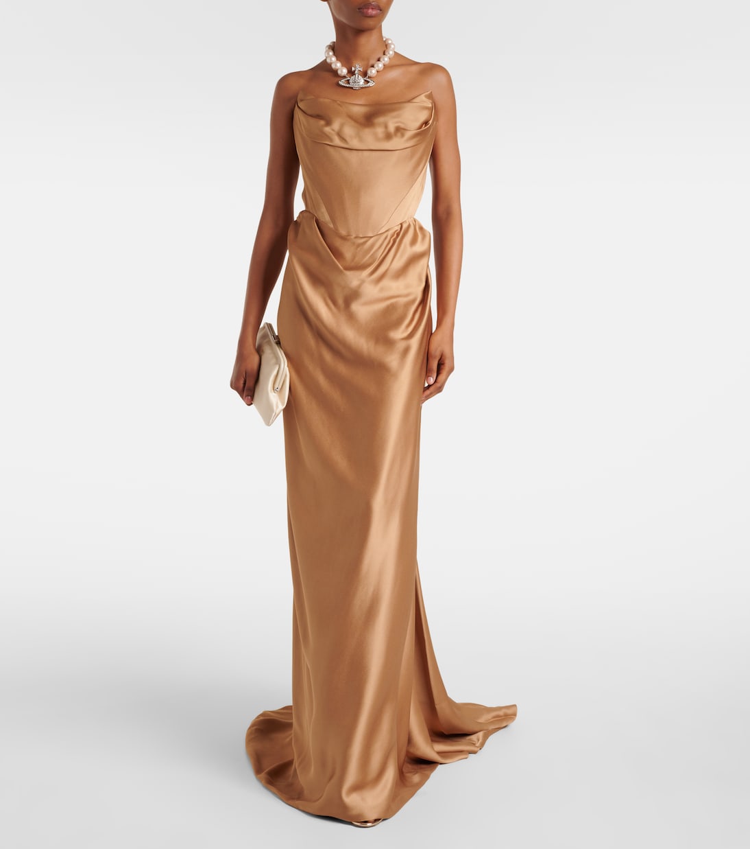 Galaxyno strapless satin corset gown | Vivienne Westwood