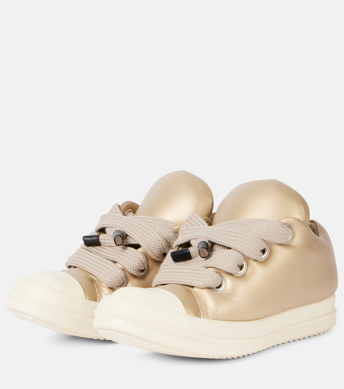 Sneakers Jumbolace aus Metallic-Leder | Rick Owens