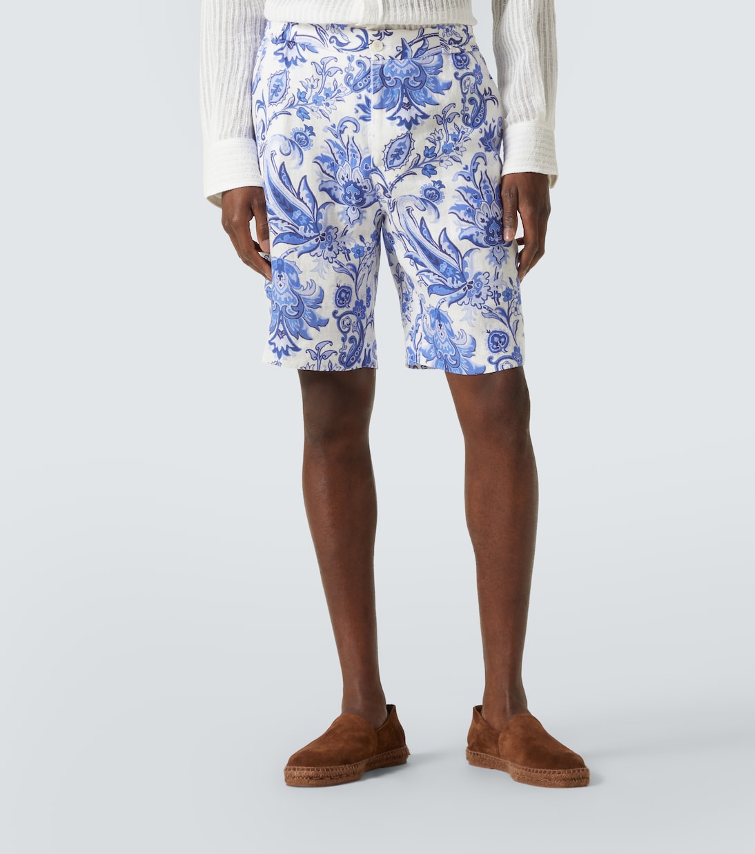Paisley linen Bermuda shorts | Etro