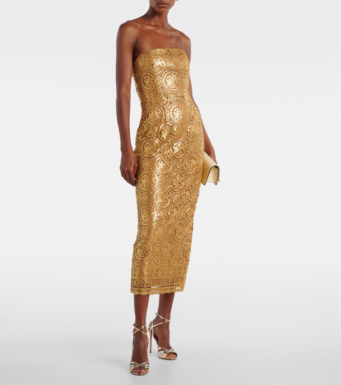 Robe midi Leila en guipure | Emilia Wickstead