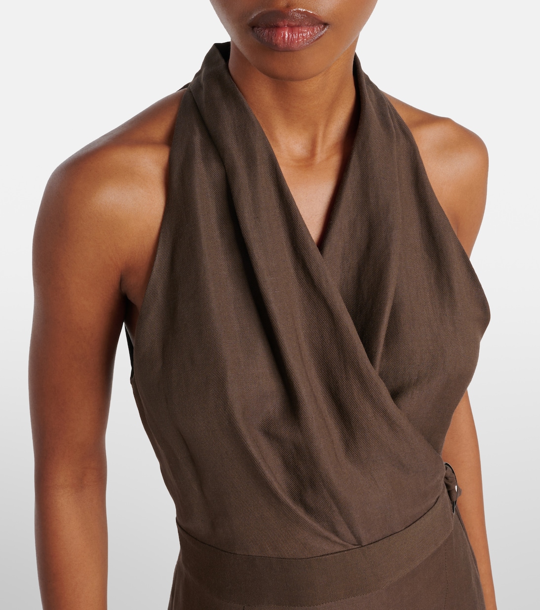 Twill wrap dress | Brunello Cucinelli