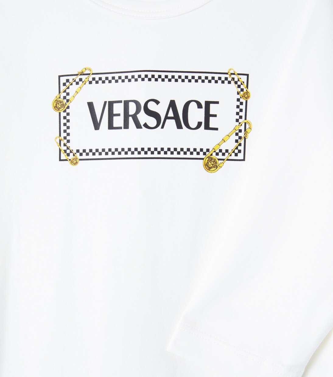 Baby logo cotton-blend jersey onesie | Versace Kids