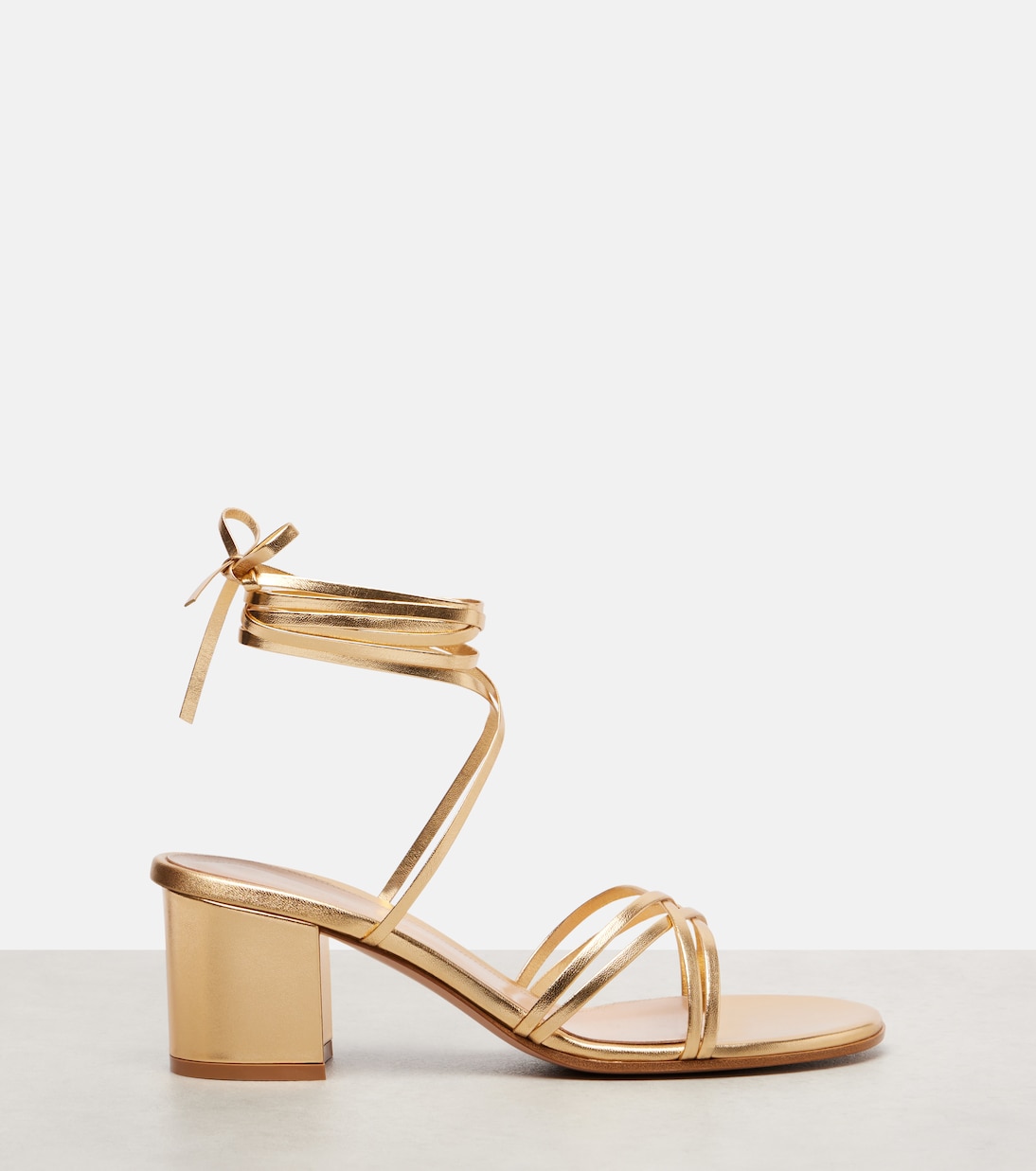 Metallic leather sandals | Gianvito Rossi