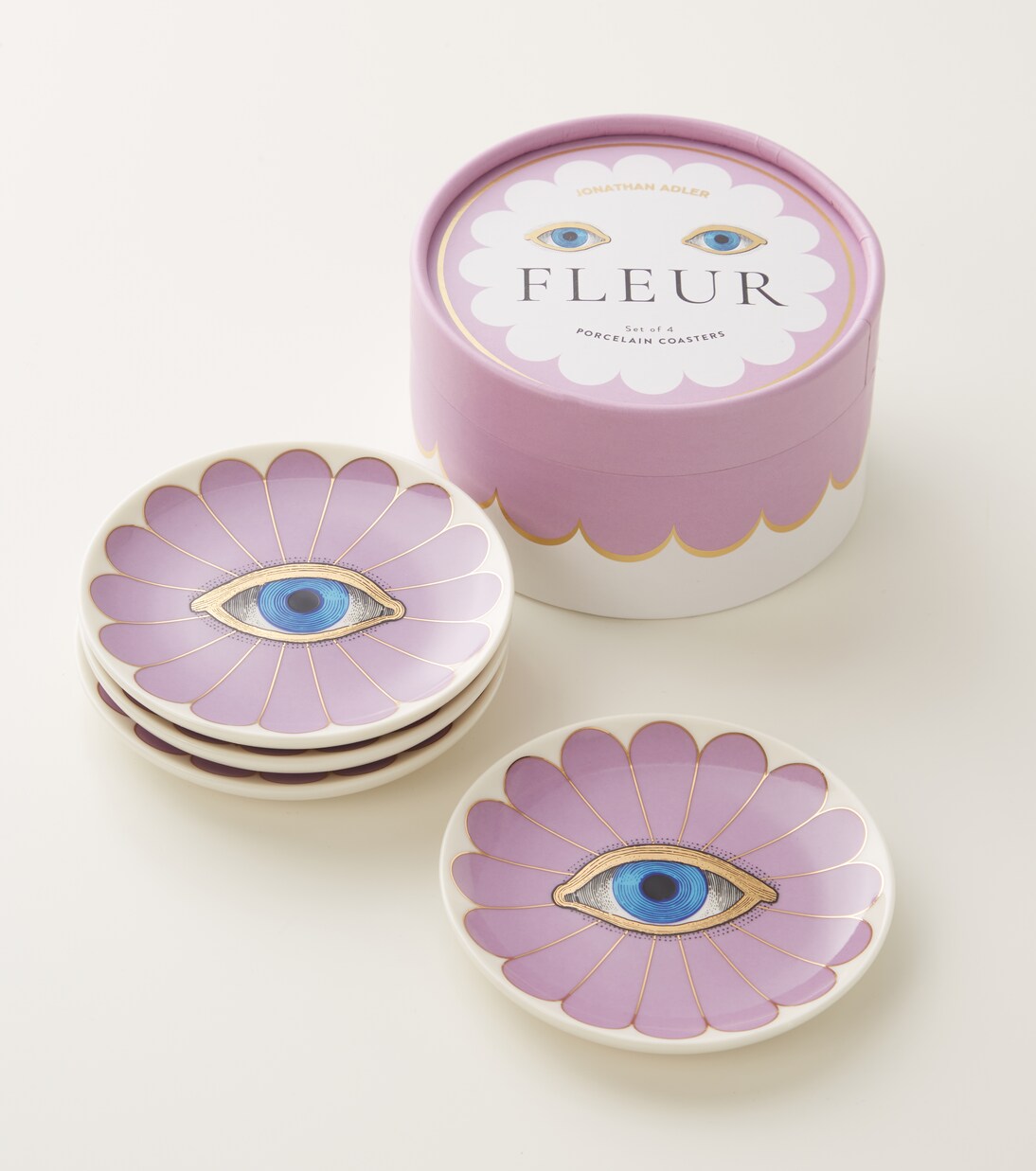 Set de 4 posavasos Fleur de porcelana | Jonathan Adler