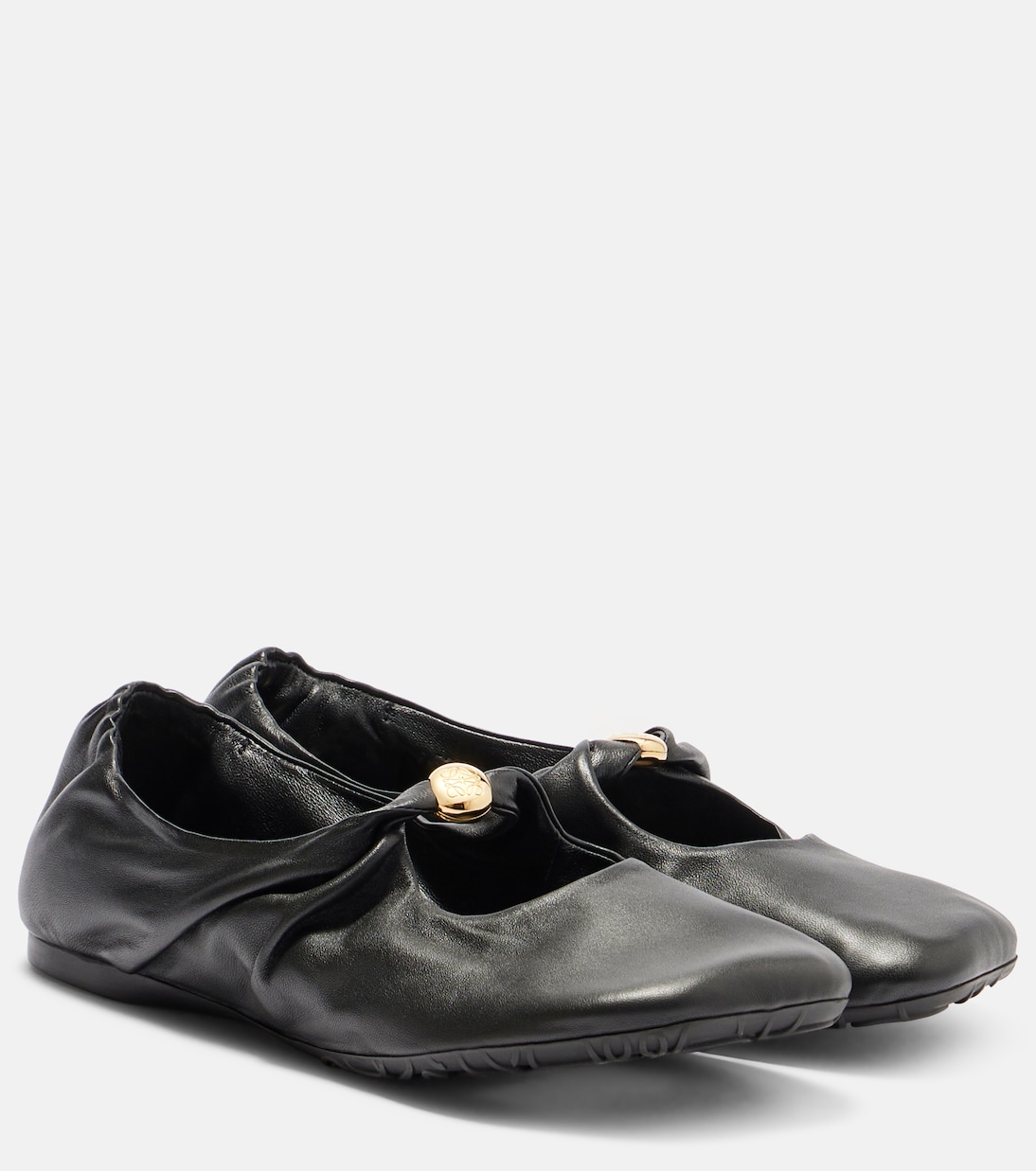 Pebble Soft leather ballet flats | Loewe