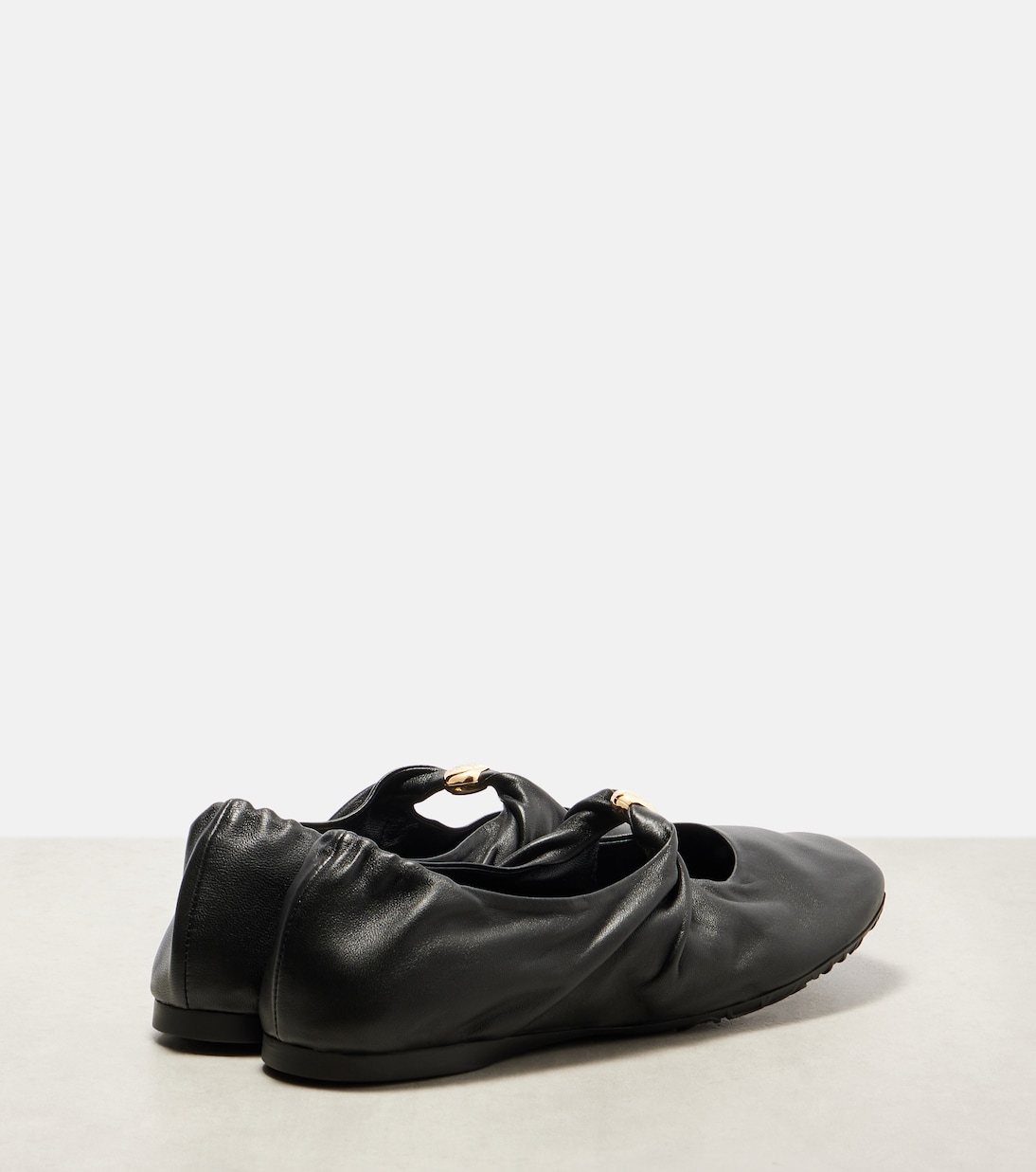 Pebble Soft leather ballet flats | Loewe