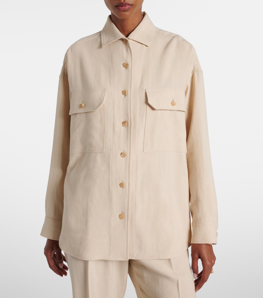 Linen and wool shirt | Loro Piana