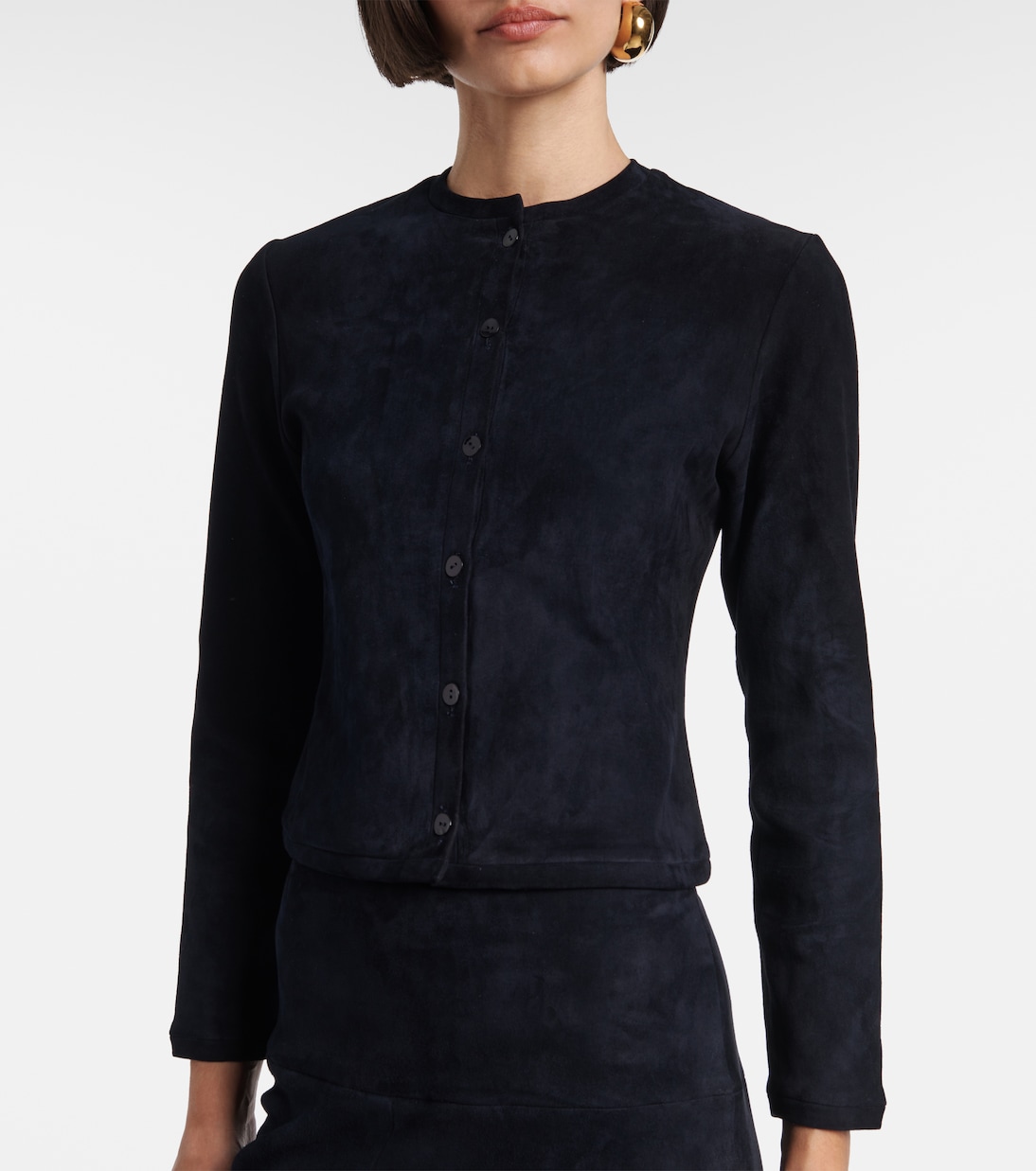 Cardigan Astrid 24 aus Veloursleder | Stouls