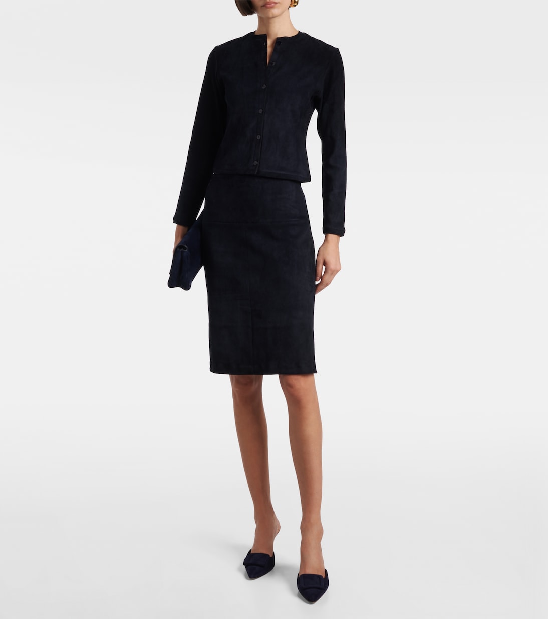 Cardigan Astrid 24 aus Veloursleder | Stouls