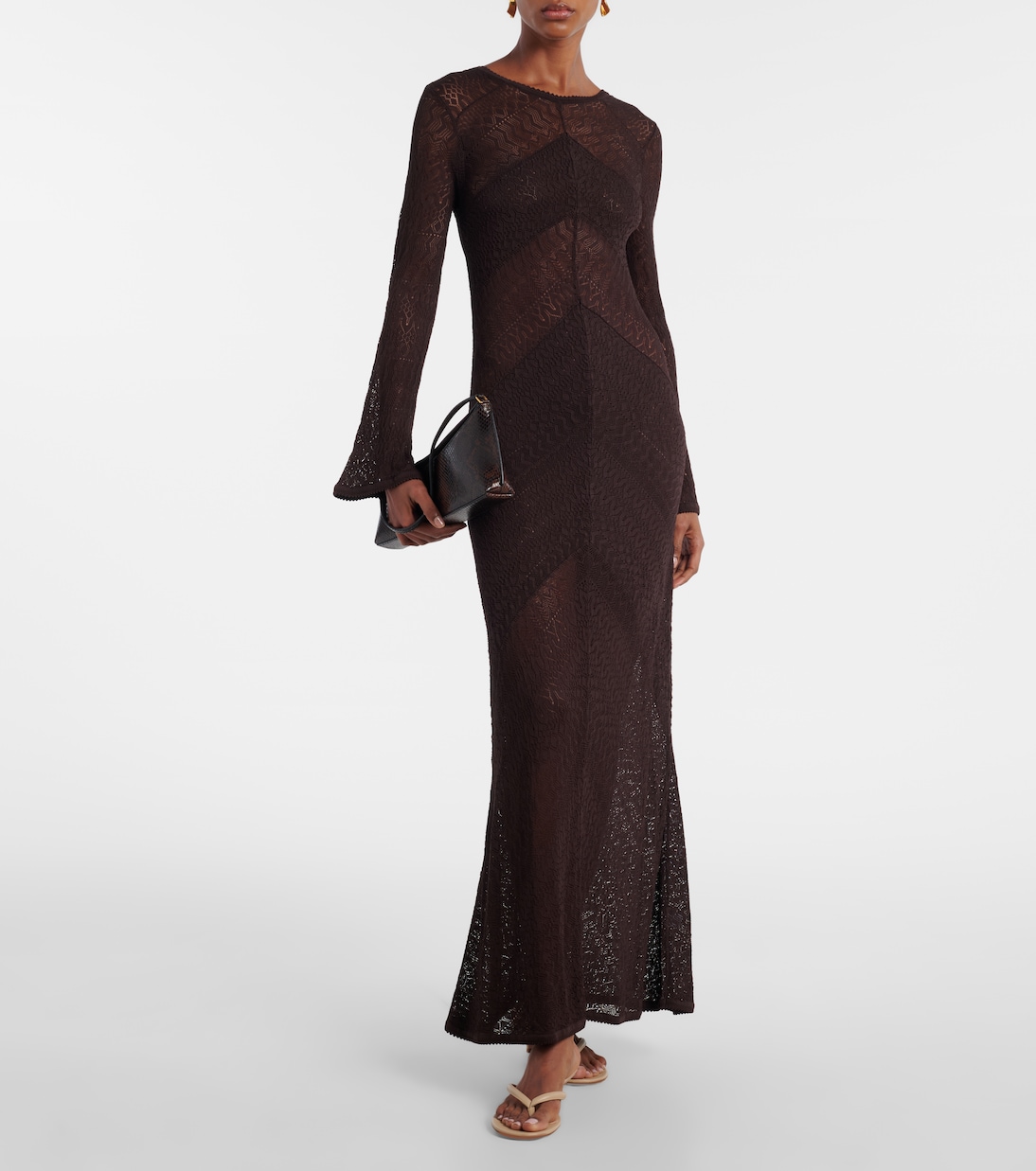 Vera knitted open-back maxi dress | Staud