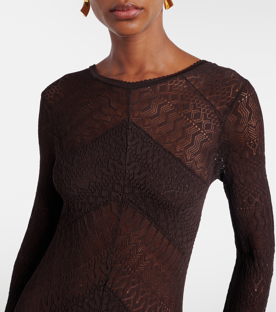 Vera knitted open-back maxi dress | Staud