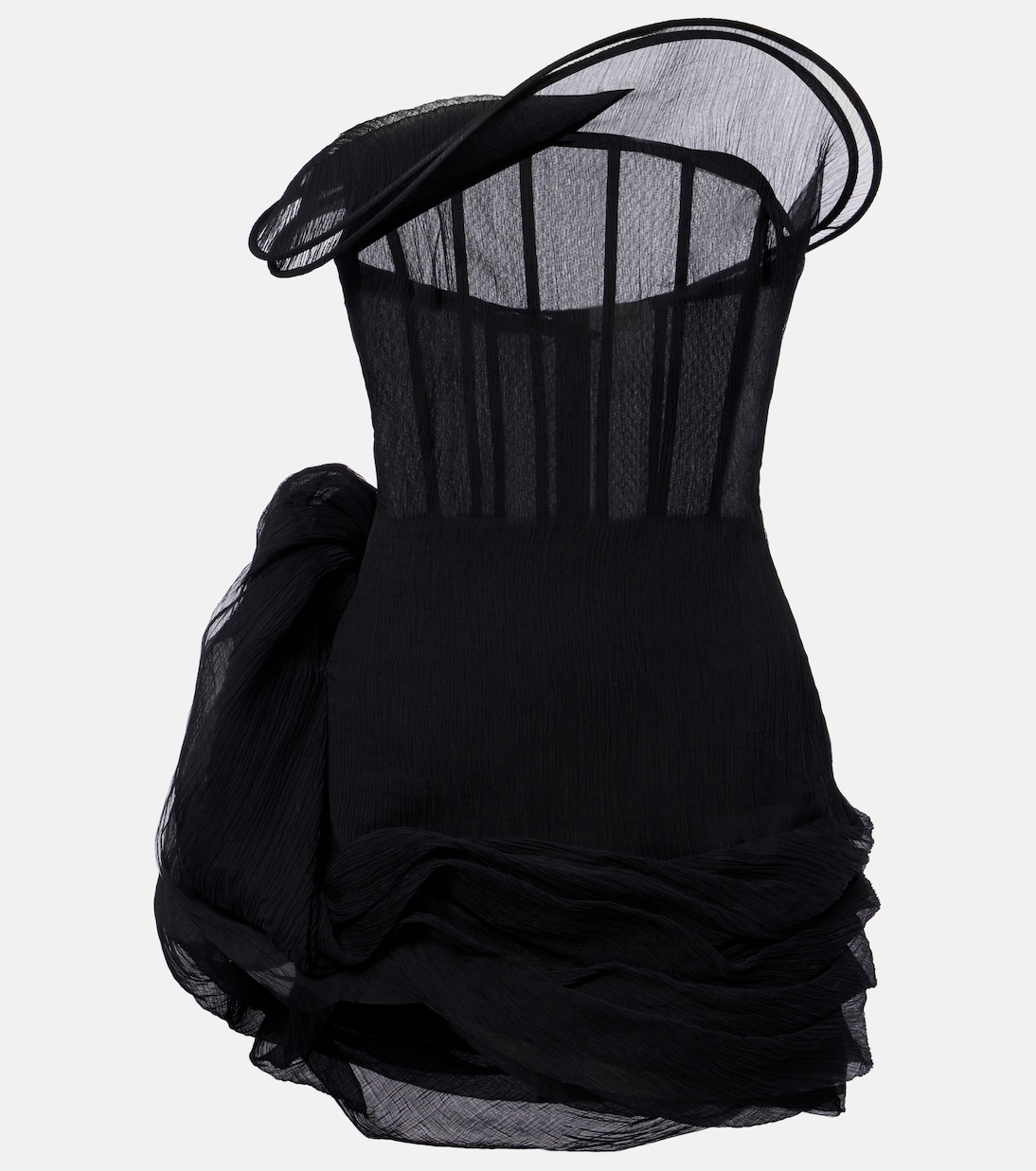 Floral-appliqué tulle corset dress | Magda Butrym