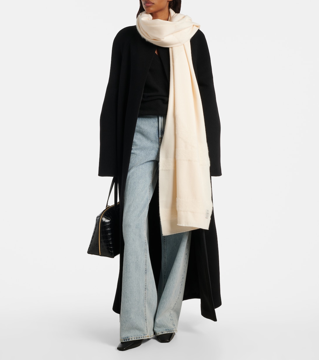 Bufanda Monogram en mezcla de lana y alpaca | Toteme