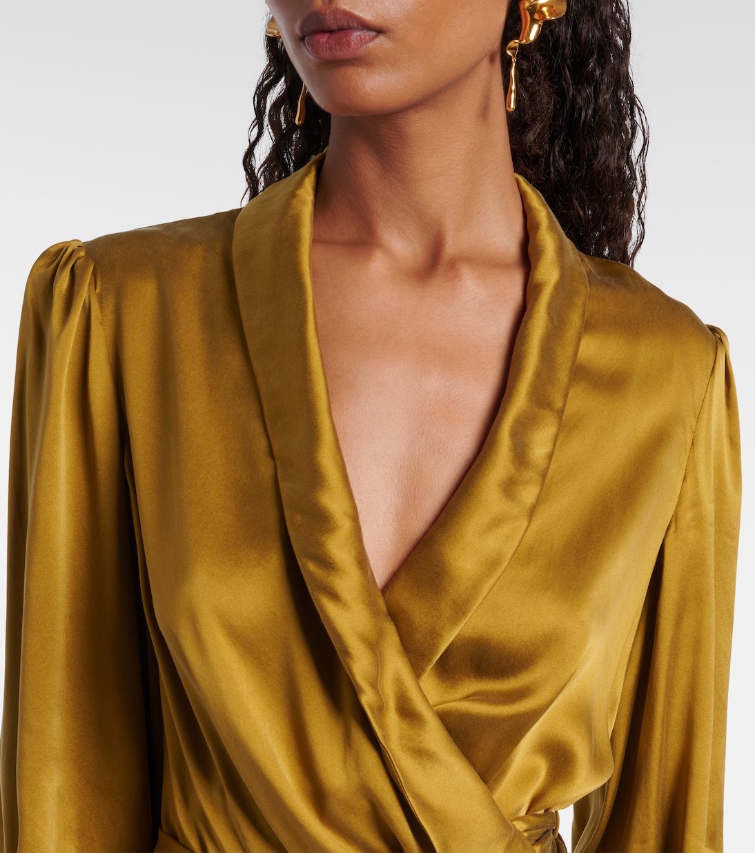 Wickelkleid aus Seidensatin | Zimmermann