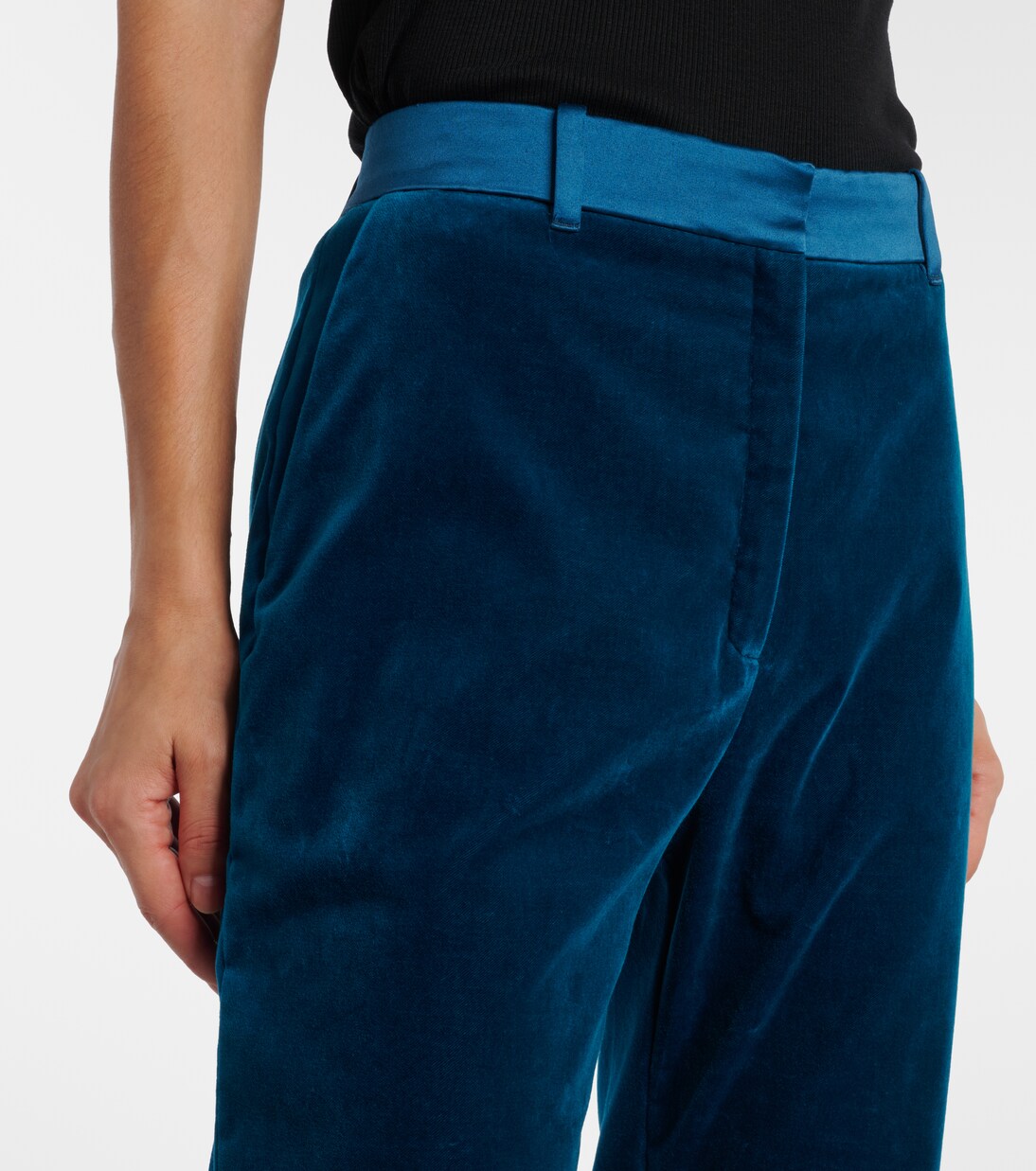 Cotton-blend velvet flared pants | Rabanne