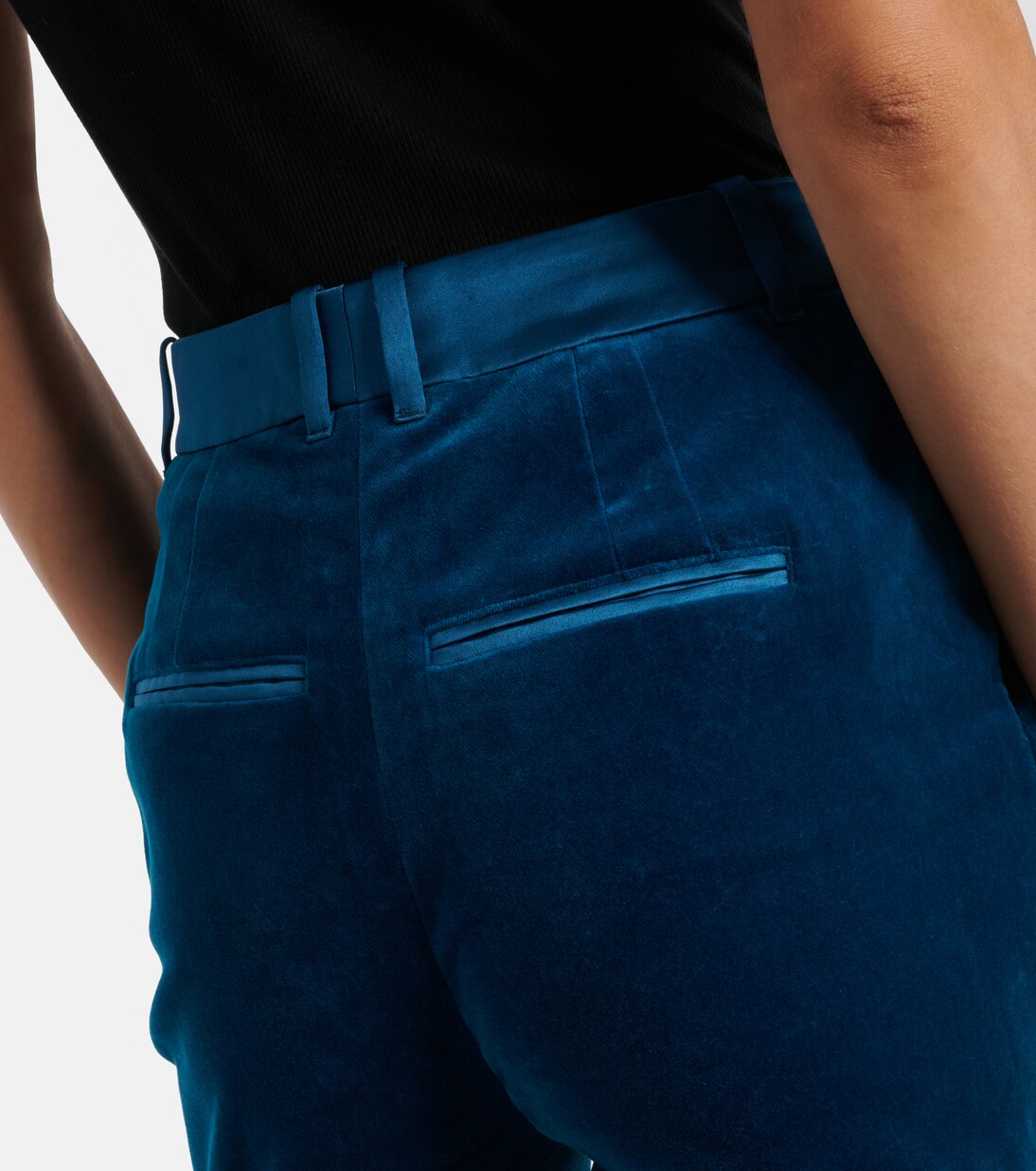 Cotton-blend velvet flared pants | Rabanne