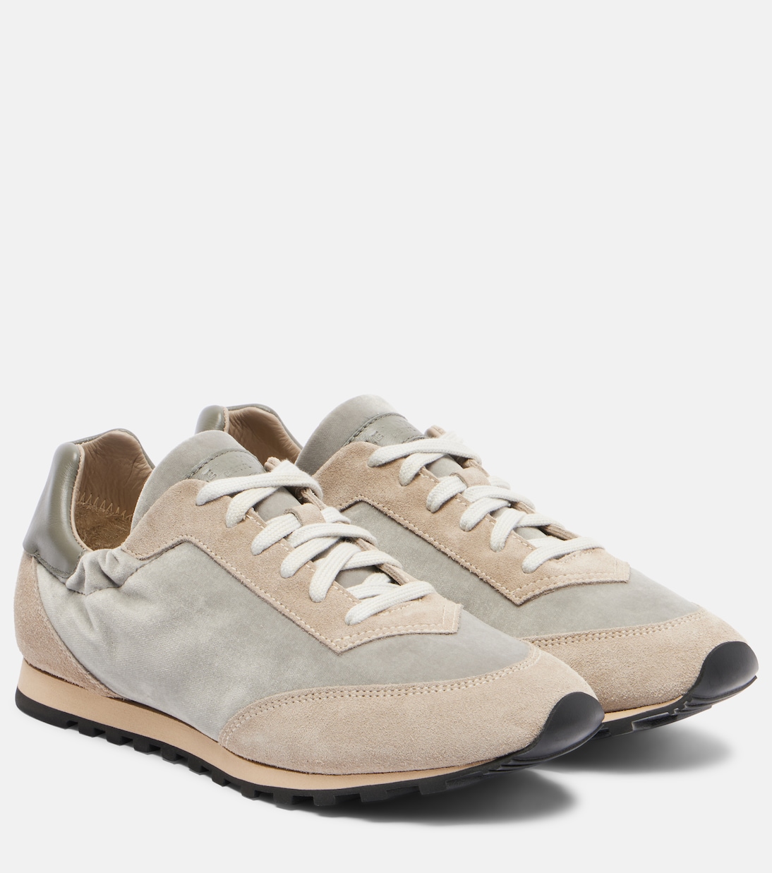 Sneakers Slim Runner aus Samt und Veloursleder | Le Monde Béryl