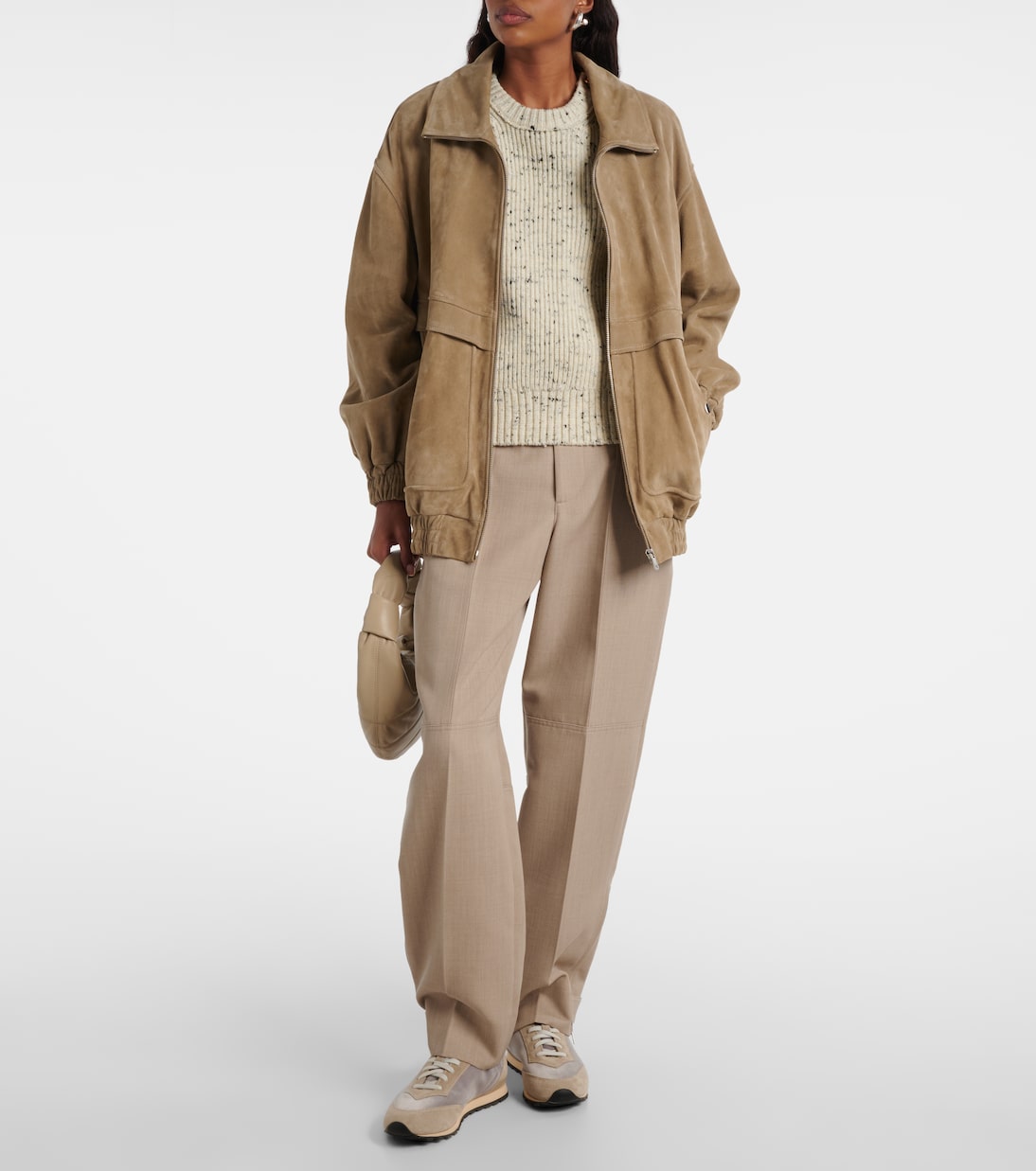 Sneakers Slim Runner aus Samt und Veloursleder | Le Monde Béryl