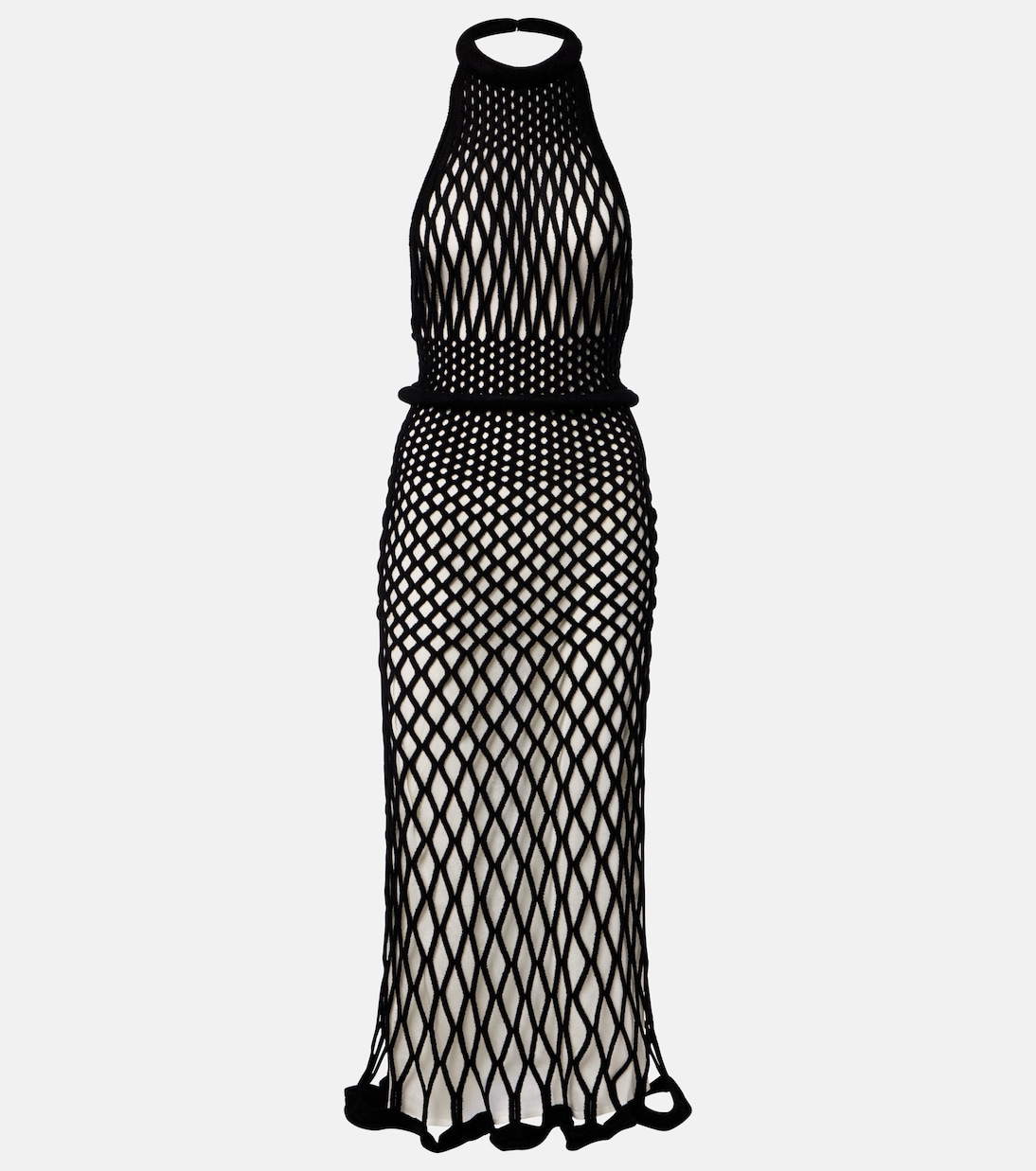 Vestido midi de malla con espalda abierta | Givenchy