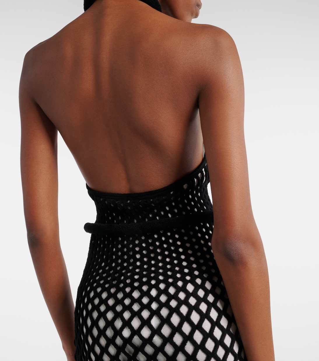 Vestido midi de malla con espalda abierta | Givenchy