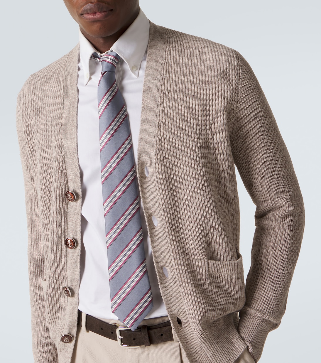 Cardigan en lin et coton | Brunello Cucinelli