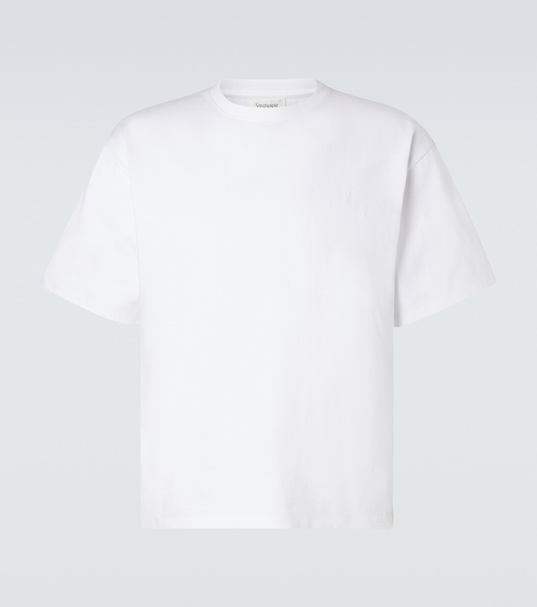Cropped cotton jersey T-shirt | Saint Laurent