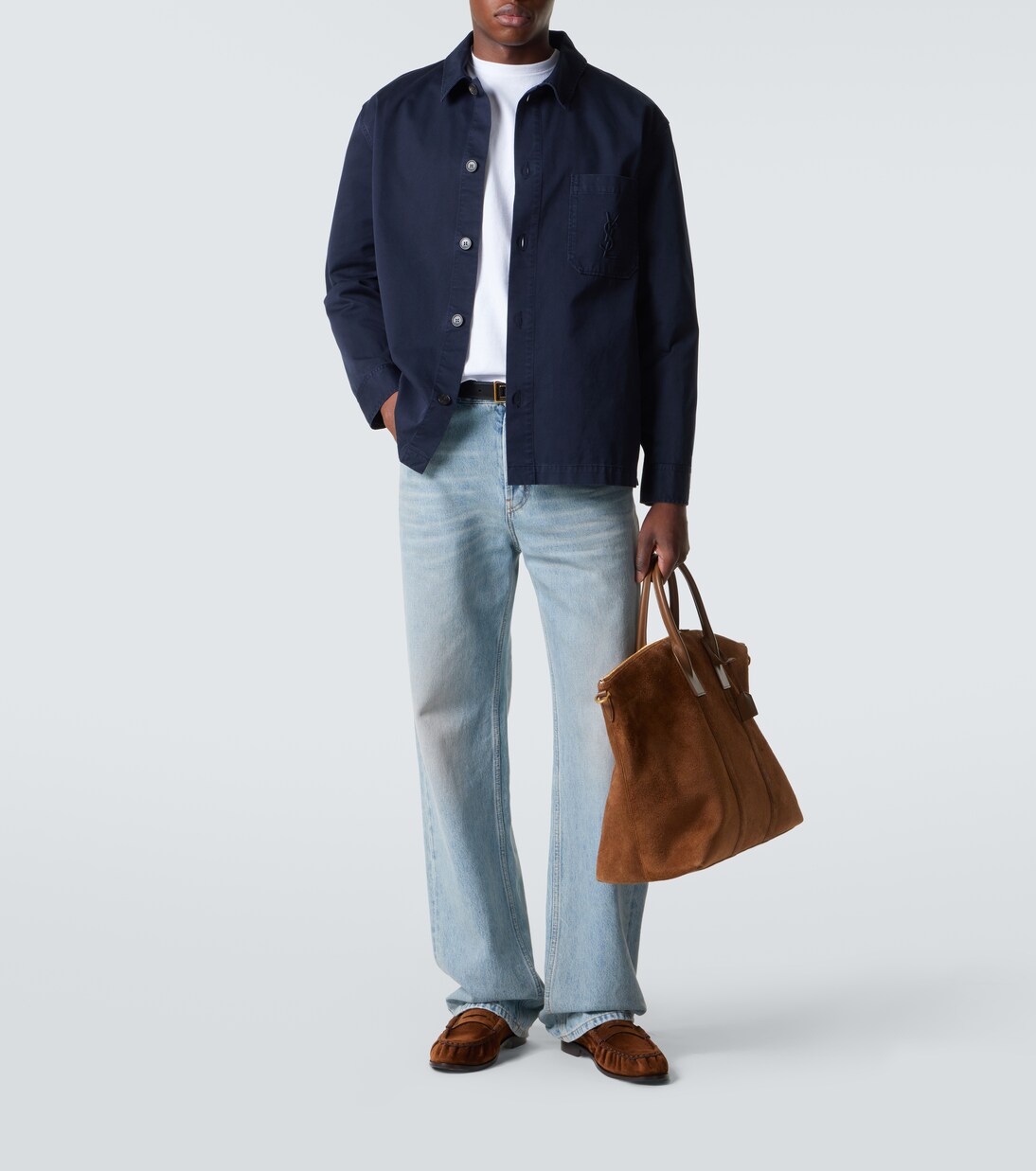 Cropped cotton jersey T-shirt | Saint Laurent