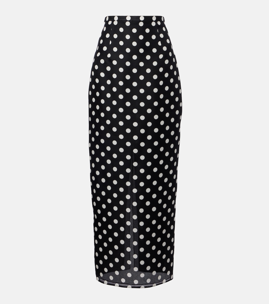 Winton polka-dot high-rise silk maxi skirt | Khaite