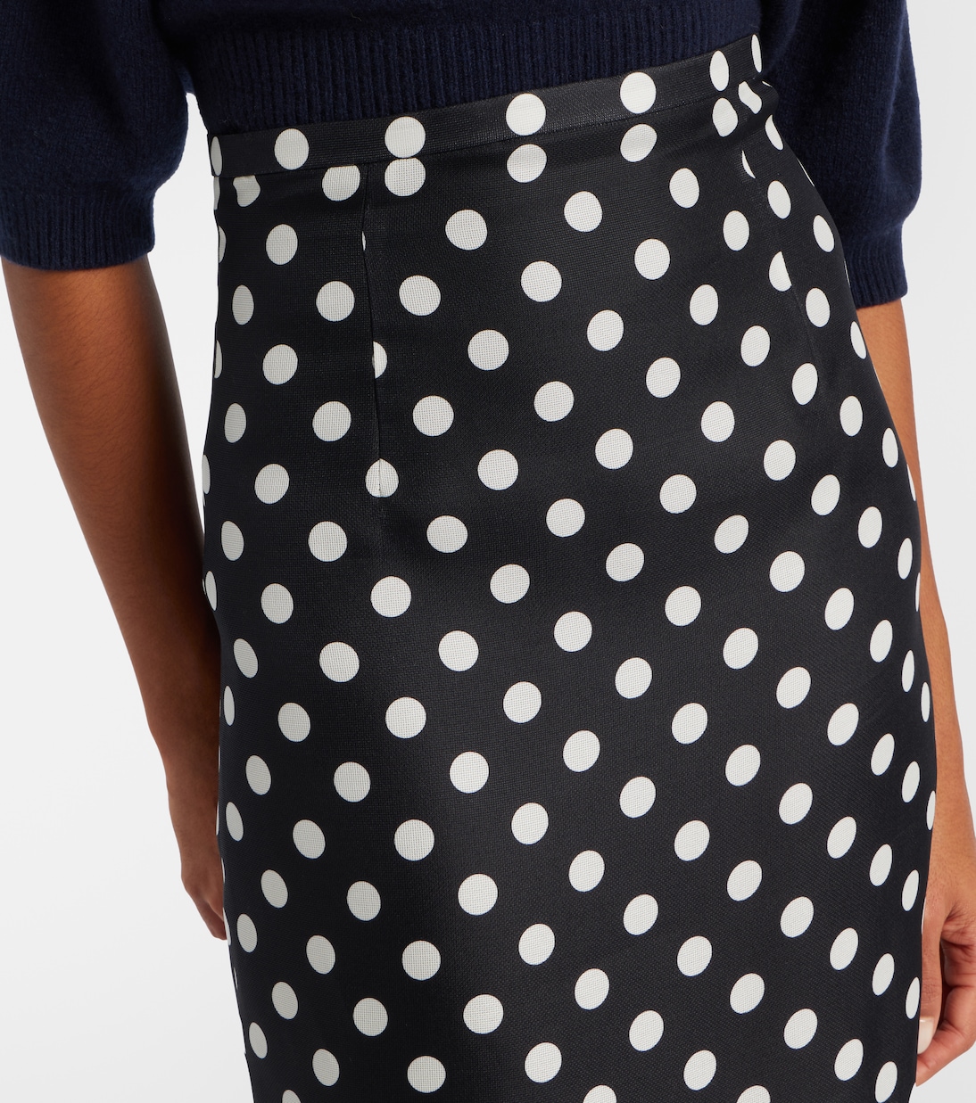 Winton polka-dot high-rise silk maxi skirt | Khaite